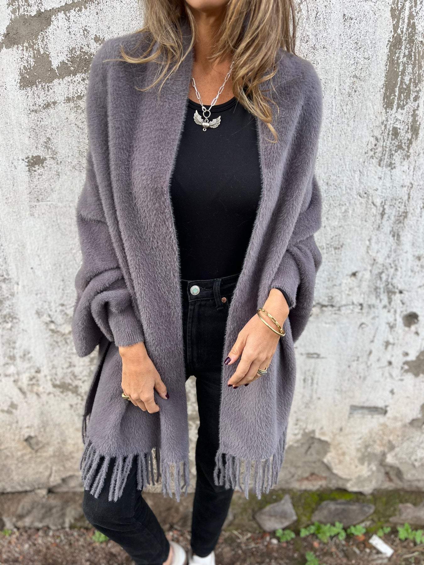 Grey Wrap jumper